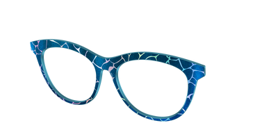 The Teal Shimmer Holographic Pool - Angle Top Thumbnail - Pair Eyewear