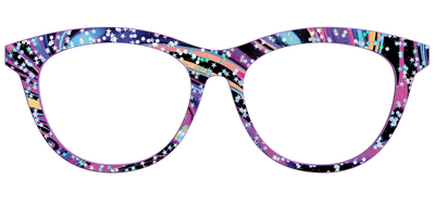 The Vaporwave Marble with Star Glitter - Front Top Thumbnail - Pair Eyewear