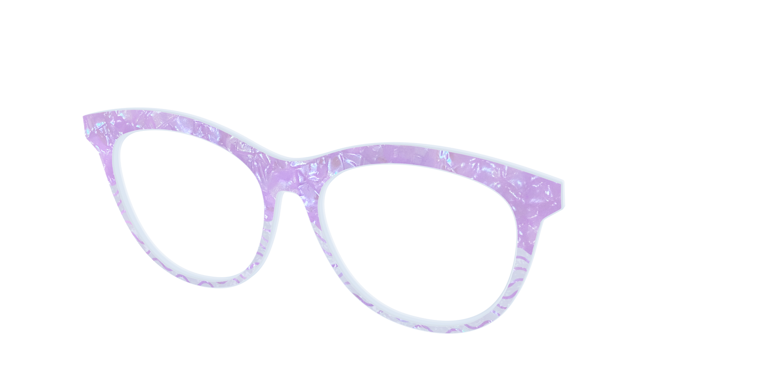 The Wavy Pearl Crystal Split - Angle Top Image - Pair Eyewear