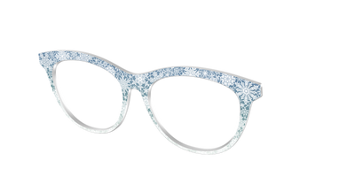 The White Lace Snowflake Crystal - Angle Top Thumbnail - Pair Eyewear