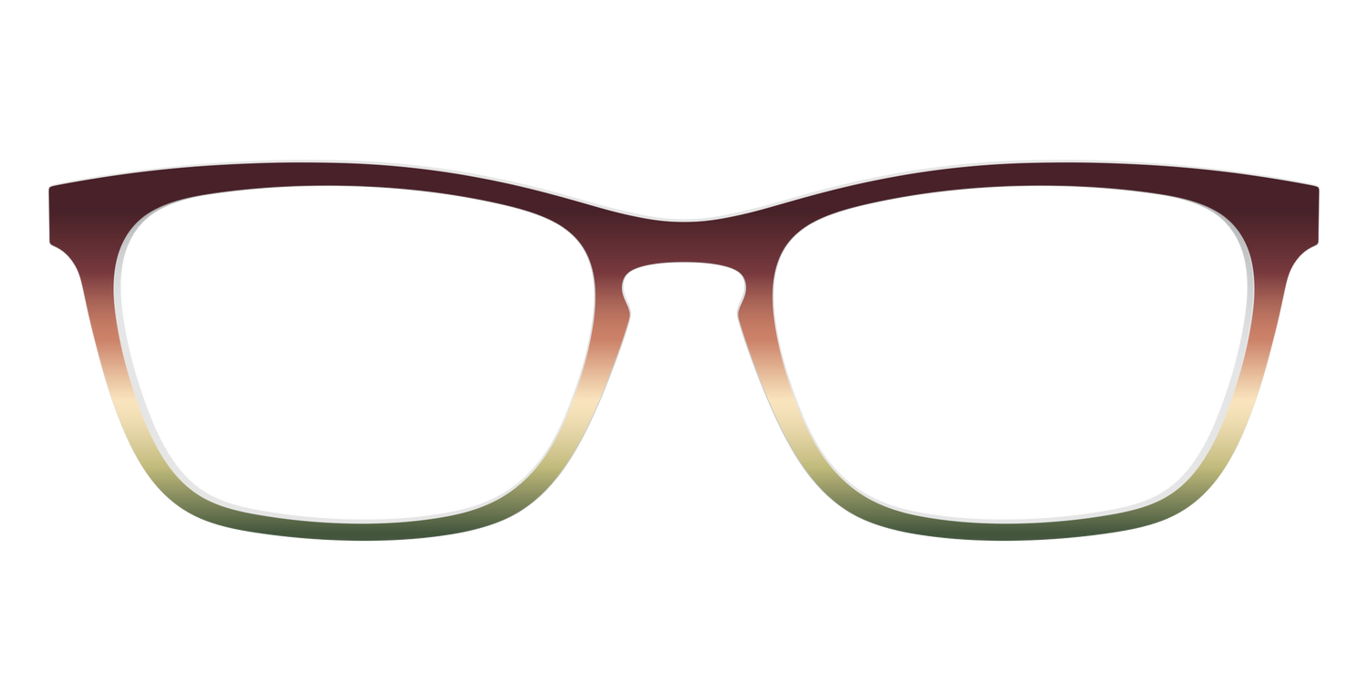 The Acorn to Moss Gradient - Front Top Image - Pair Eyewear