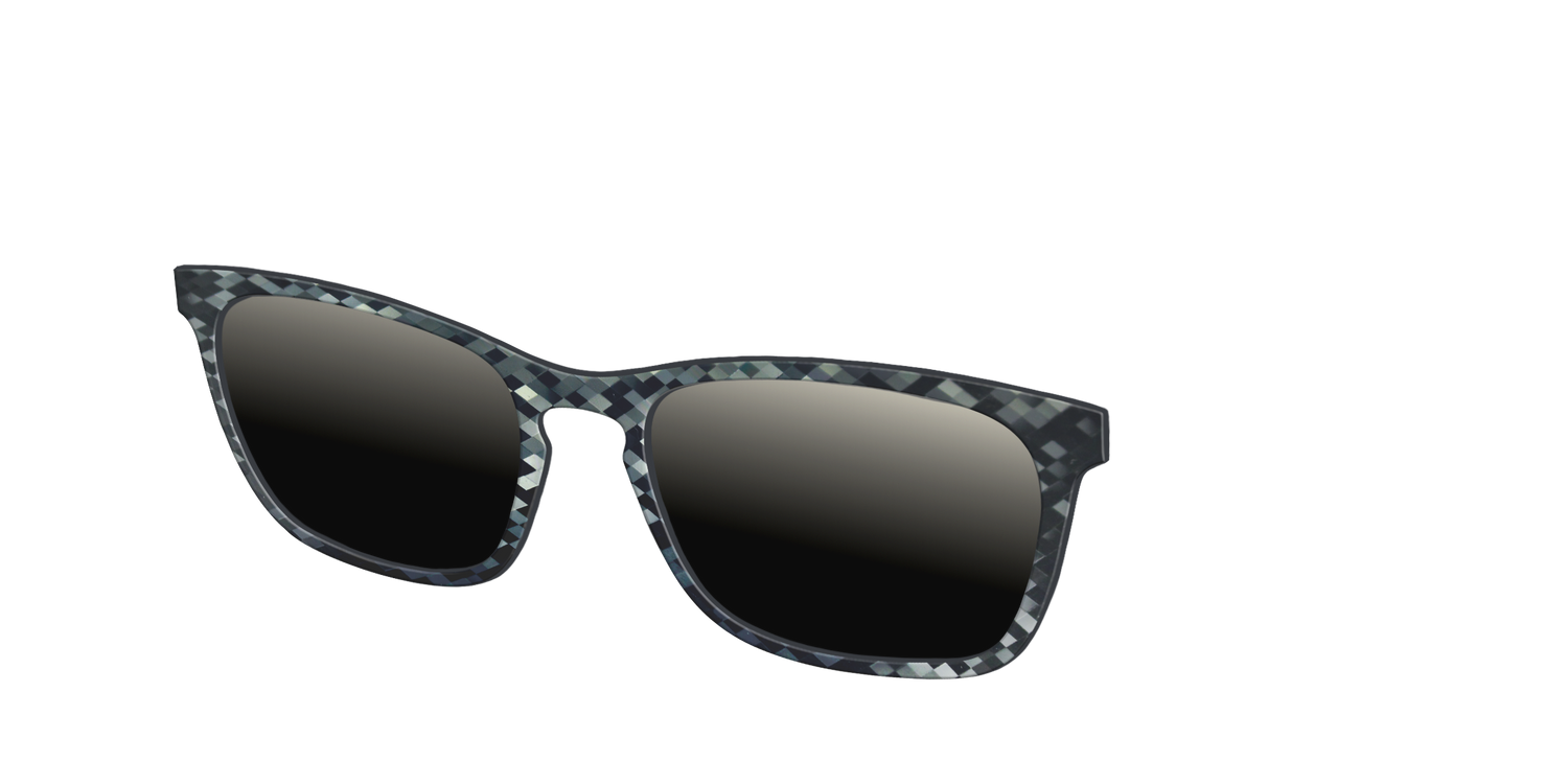 The Polarized Black Prism Sun Top - Angle Top Image - Pair Eyewear