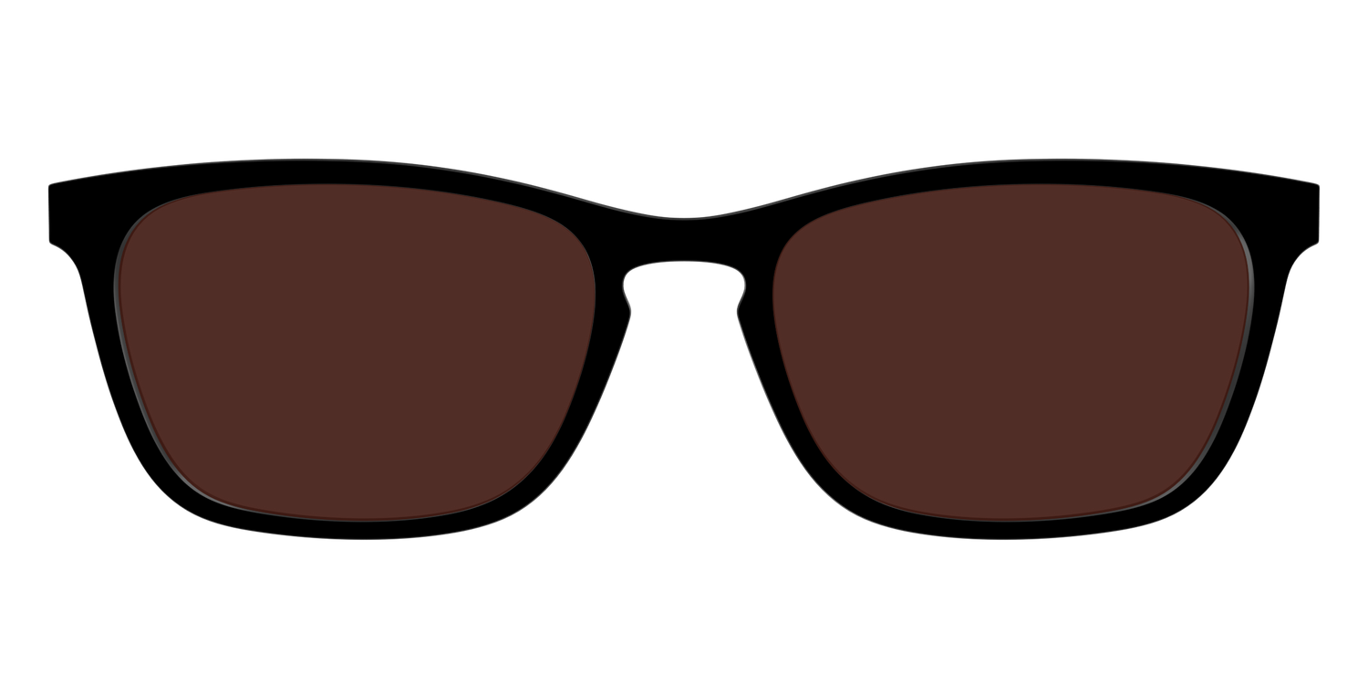 The Black with Brown Golf Lens - Front Top Image - Pair Eyewear