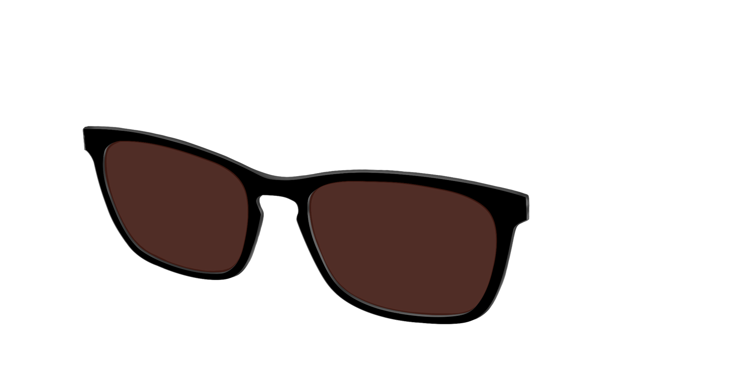 The Black with Brown Golf Lens - Angle Top Image - Pair Eyewear