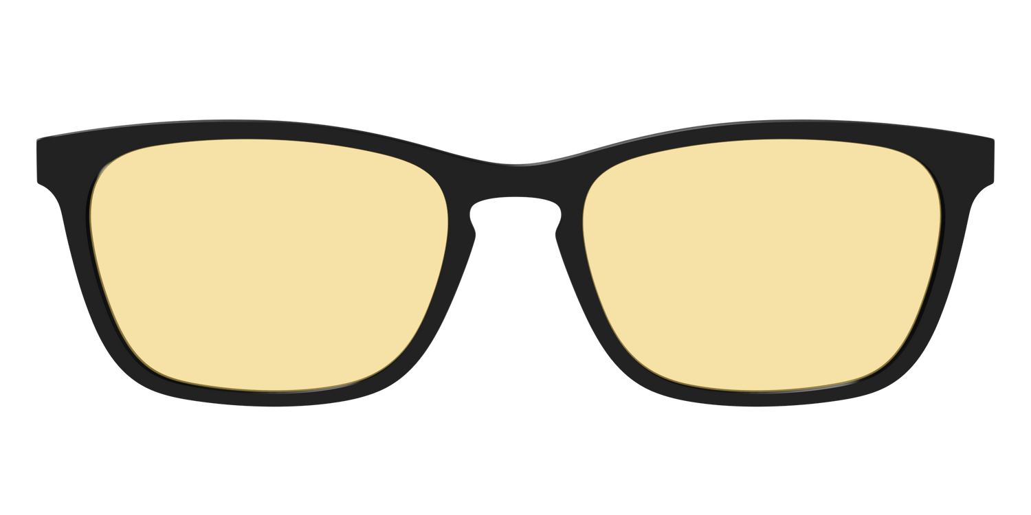 The Black With Citrine Yellow Lens - Front Top Image - Pair Eyewear