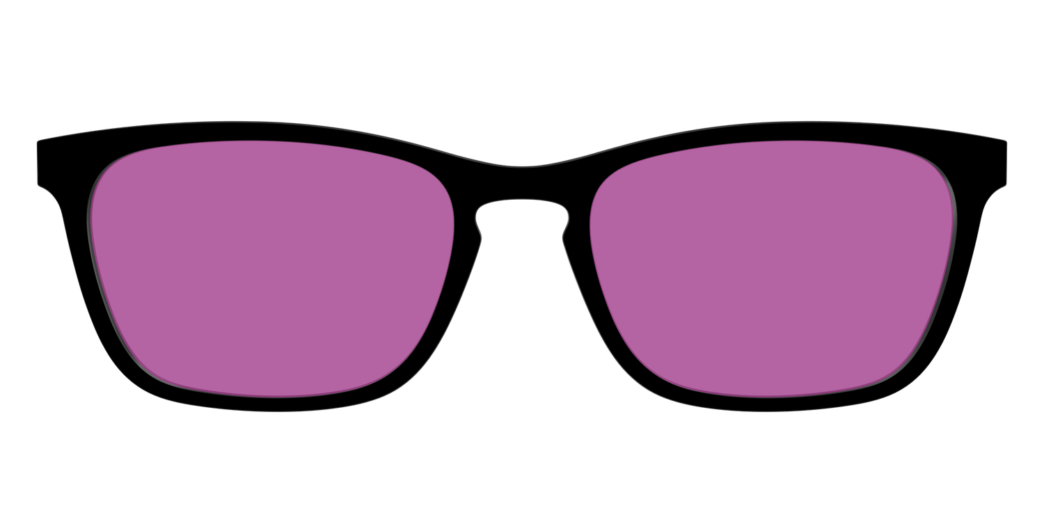 The Black with Violet Golf Lens - Front Top Image - Pair Eyewear