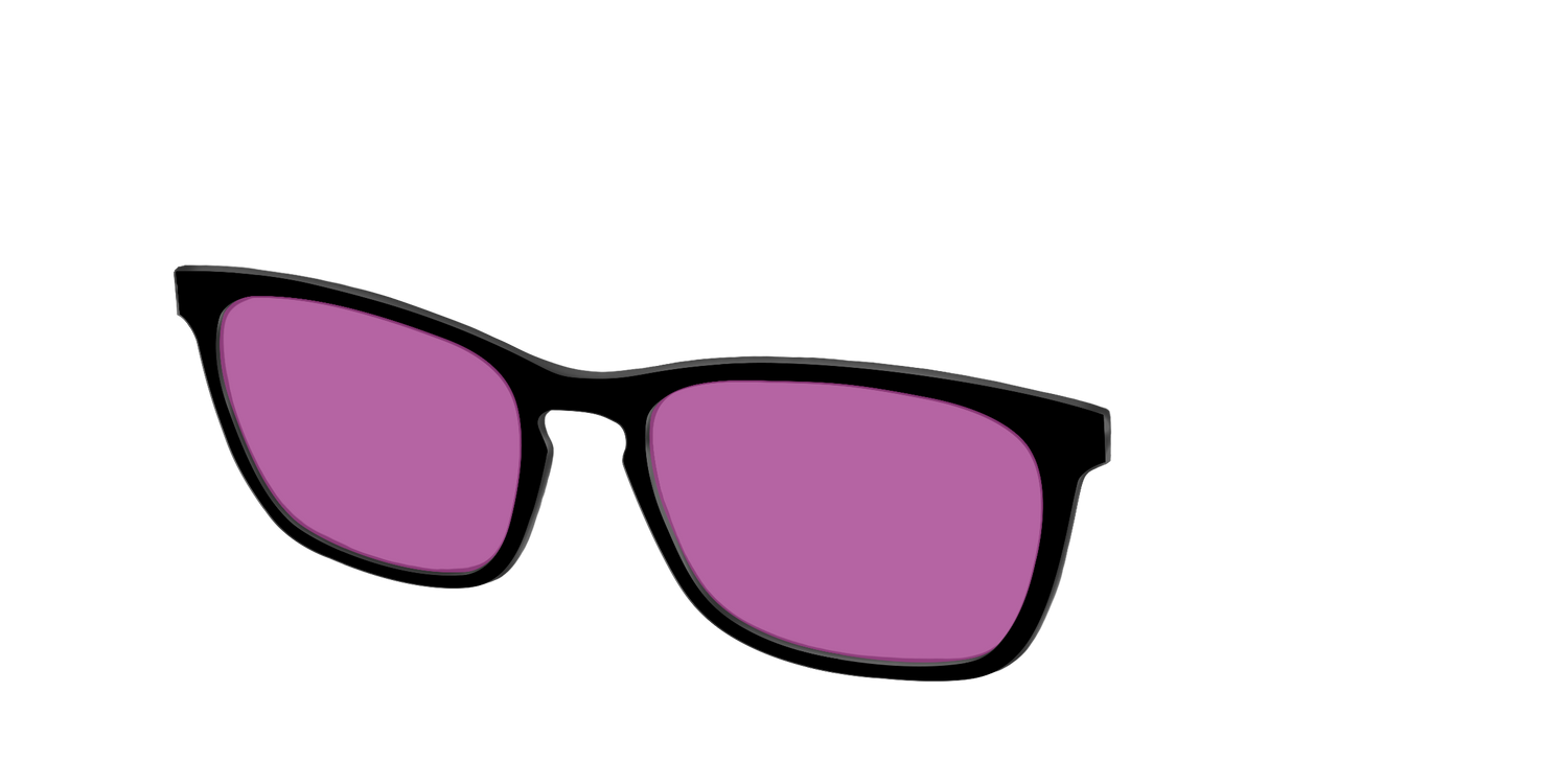The Black with Violet Golf Lens - Angle Top Image - Pair Eyewear