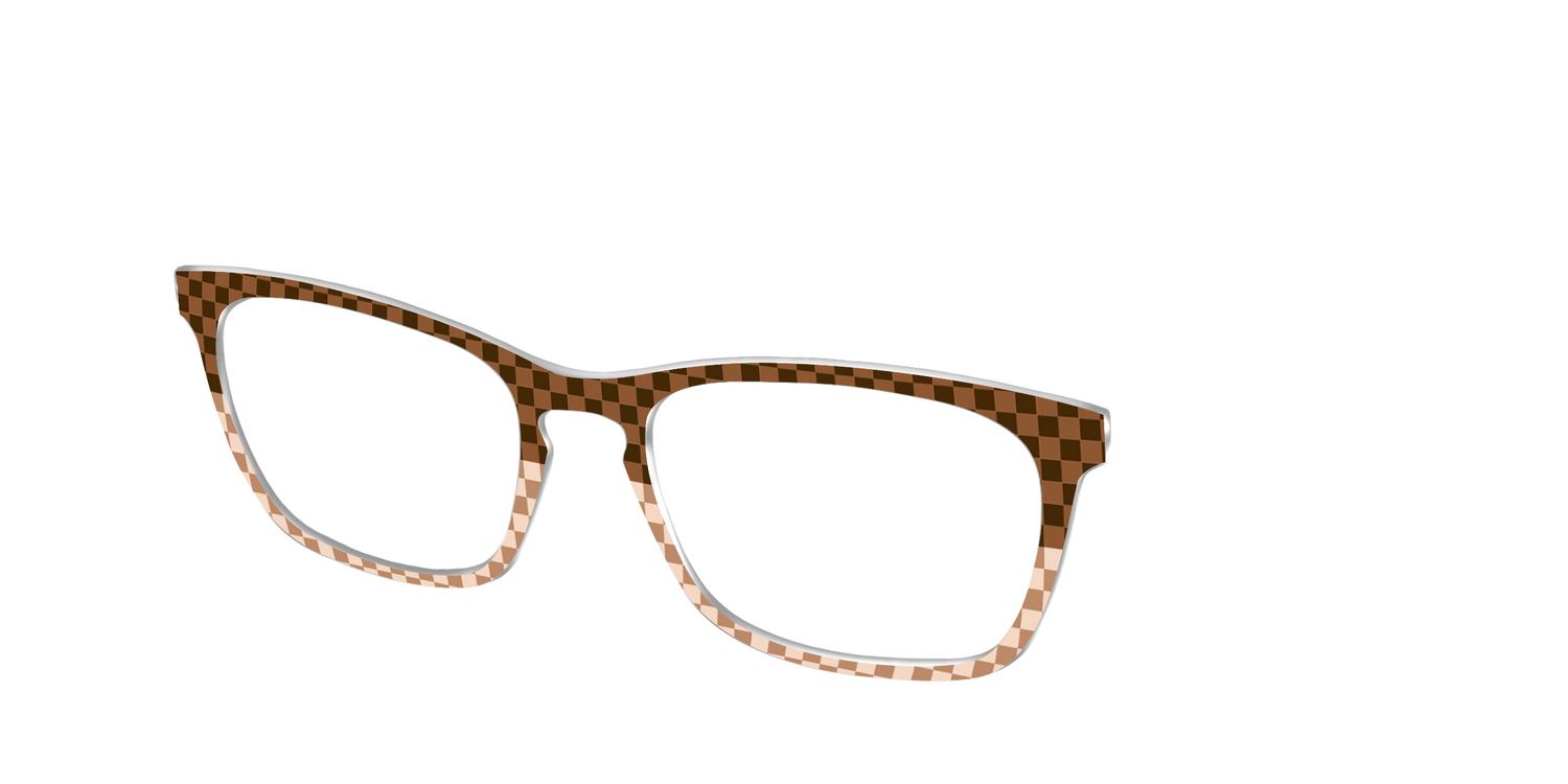 The Cappuccino Check Split - Angle Top Image - Pair Eyewear