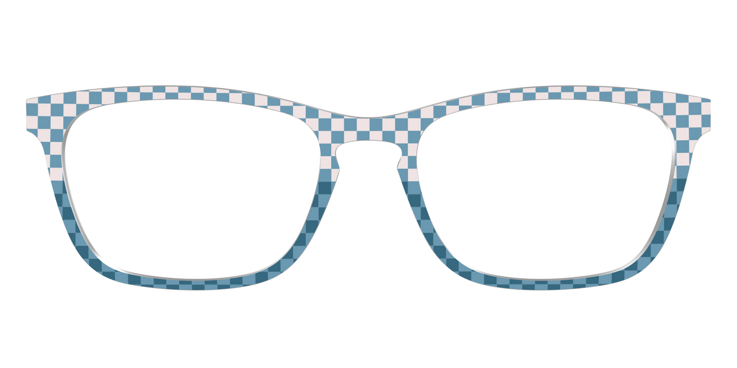 The Cerulean Check Split - Front Top Image - Pair Eyewear