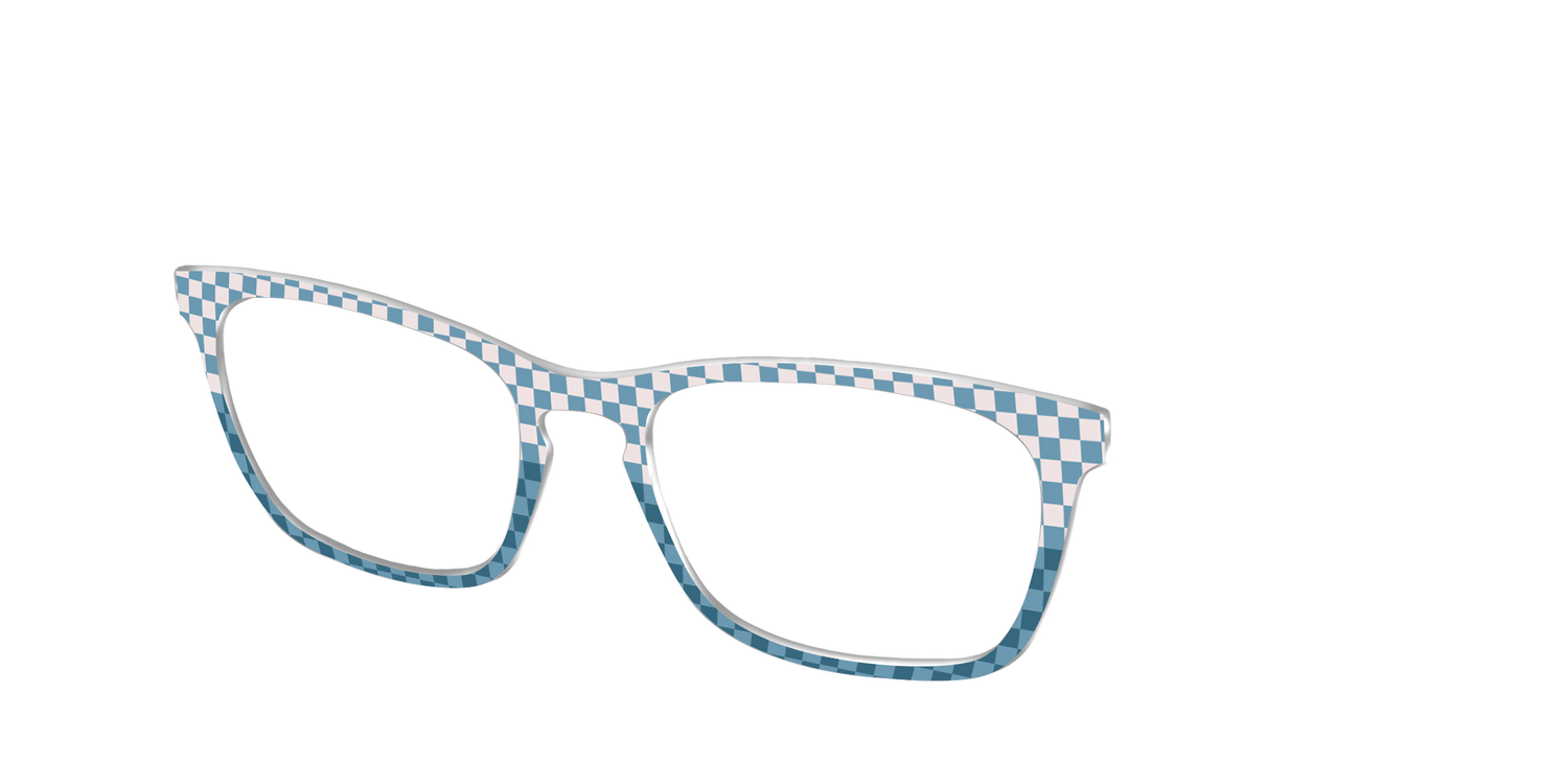 The Cerulean Check Split - Angle Top Image - Pair Eyewear