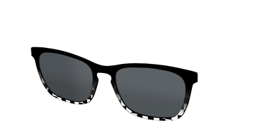The Polarized Checkerboard Fade Sun Top - Angle Top Thumbnail - Pair Eyewear