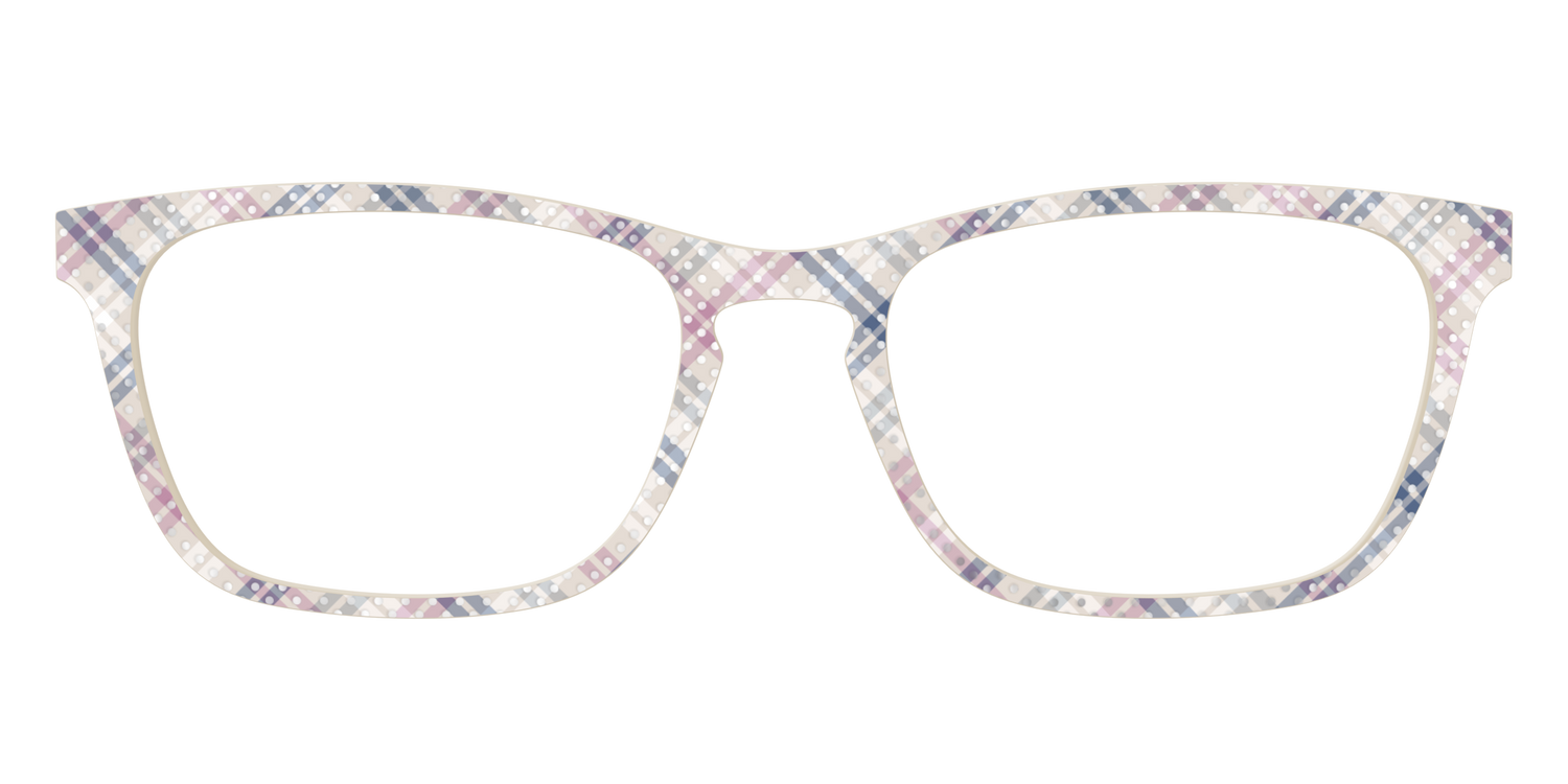 The Chiffon Plaid with Silver Foil Polka Dots - Front Top Image - Pair Eyewear