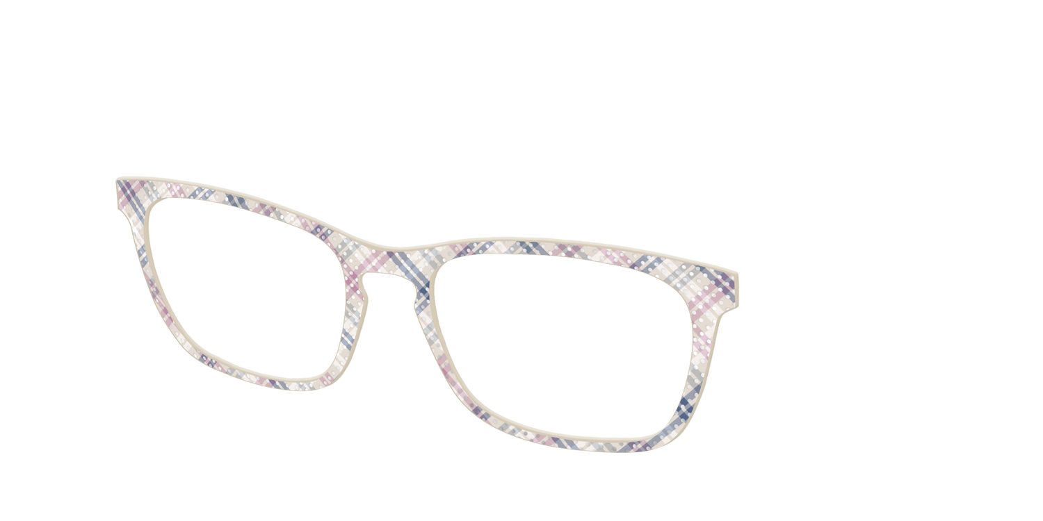 The Chiffon Plaid with Silver Foil Polka Dots - Angle Top Image - Pair Eyewear