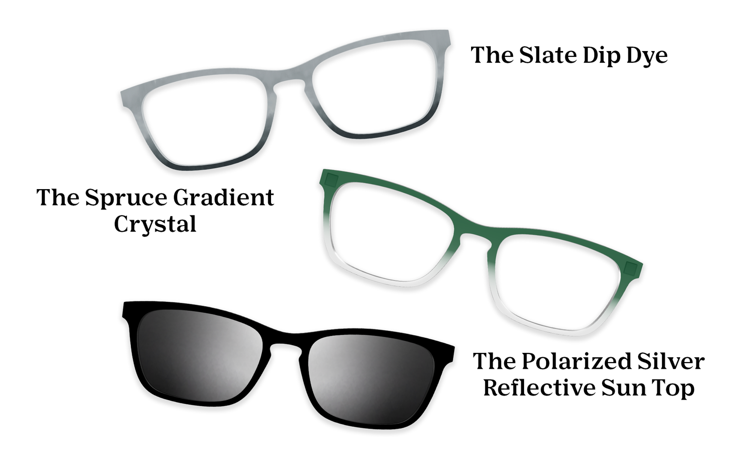 The Casper - Mixed Material - Lensless - Pairing Set - Pair Eyewear