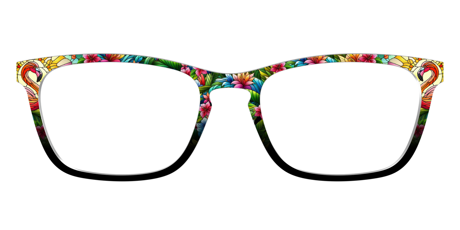 The Flamingo Stained Glass - Front Top Image - Pair Eyewear