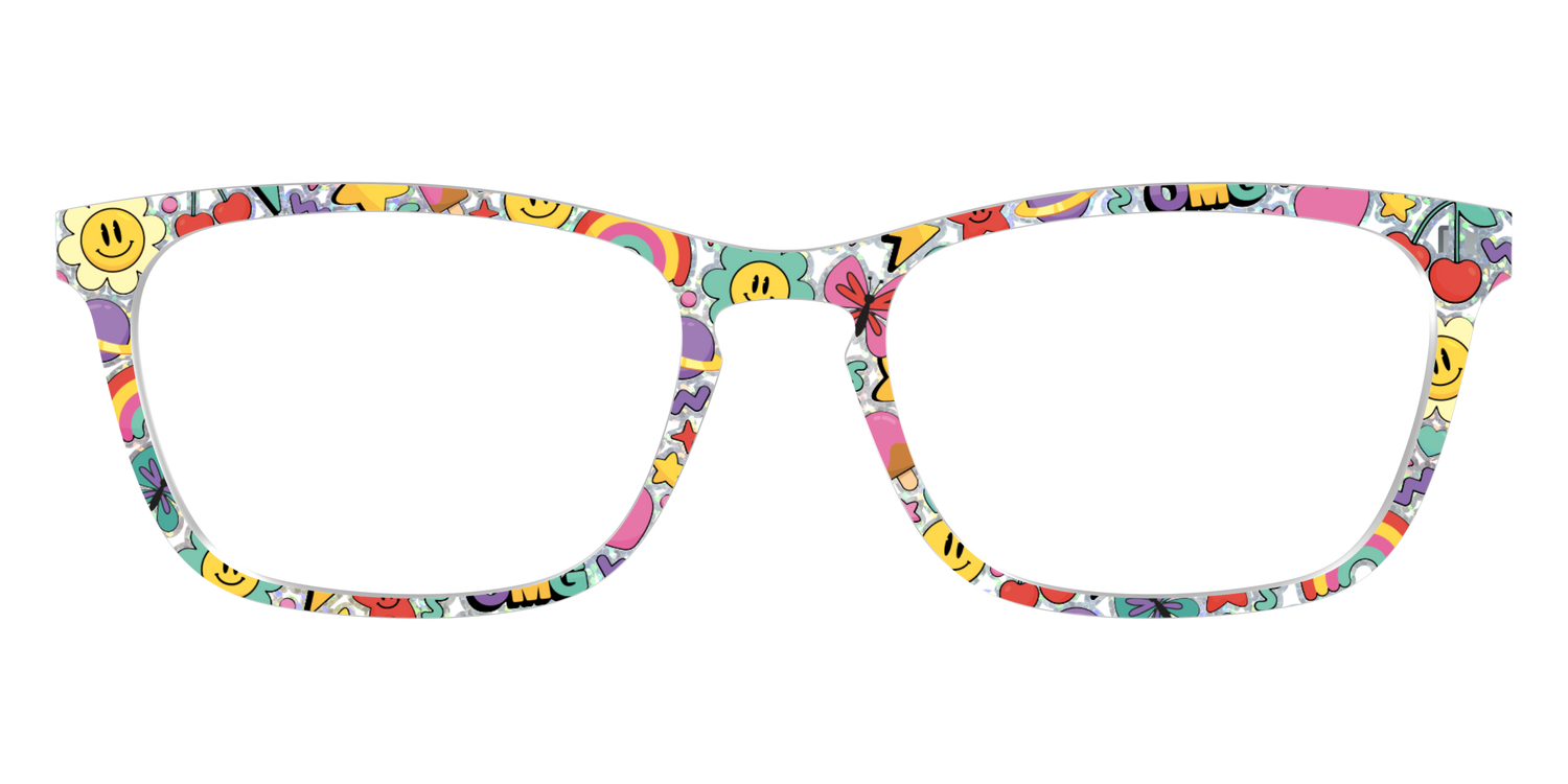 The Funky Foil Stickers - Front Top Image - Pair Eyewear