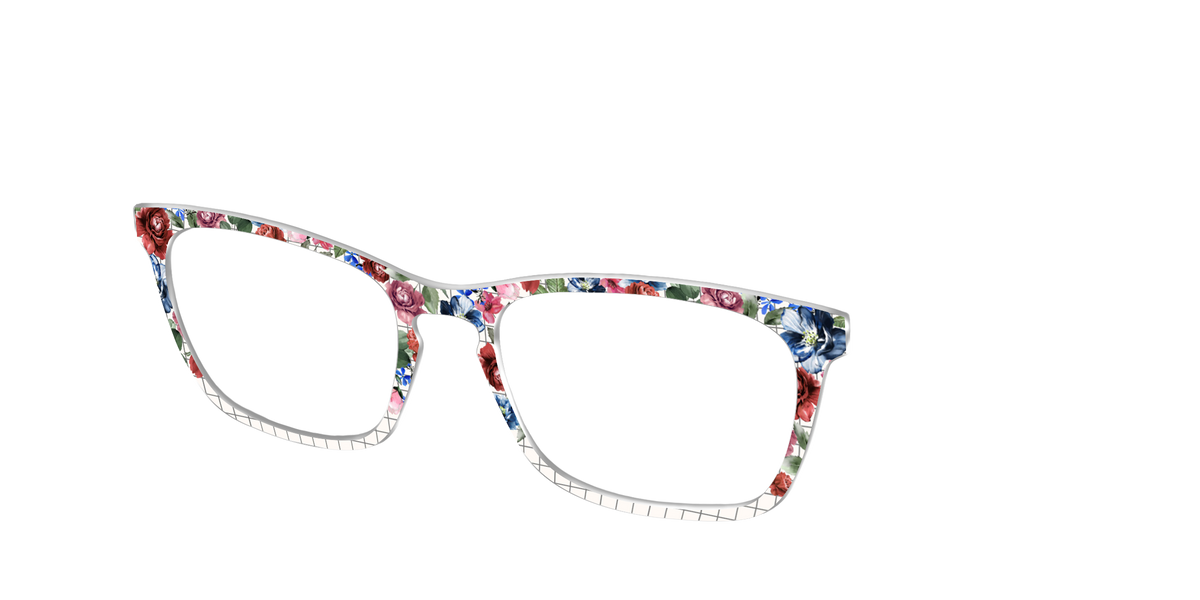 The Graph Paper Floral - Angle Top Image - Pair Eyewear