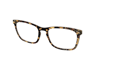 The Haunted Tortoise with Gold Foil Webs - Angle Top Thumbnail - Pair Eyewear