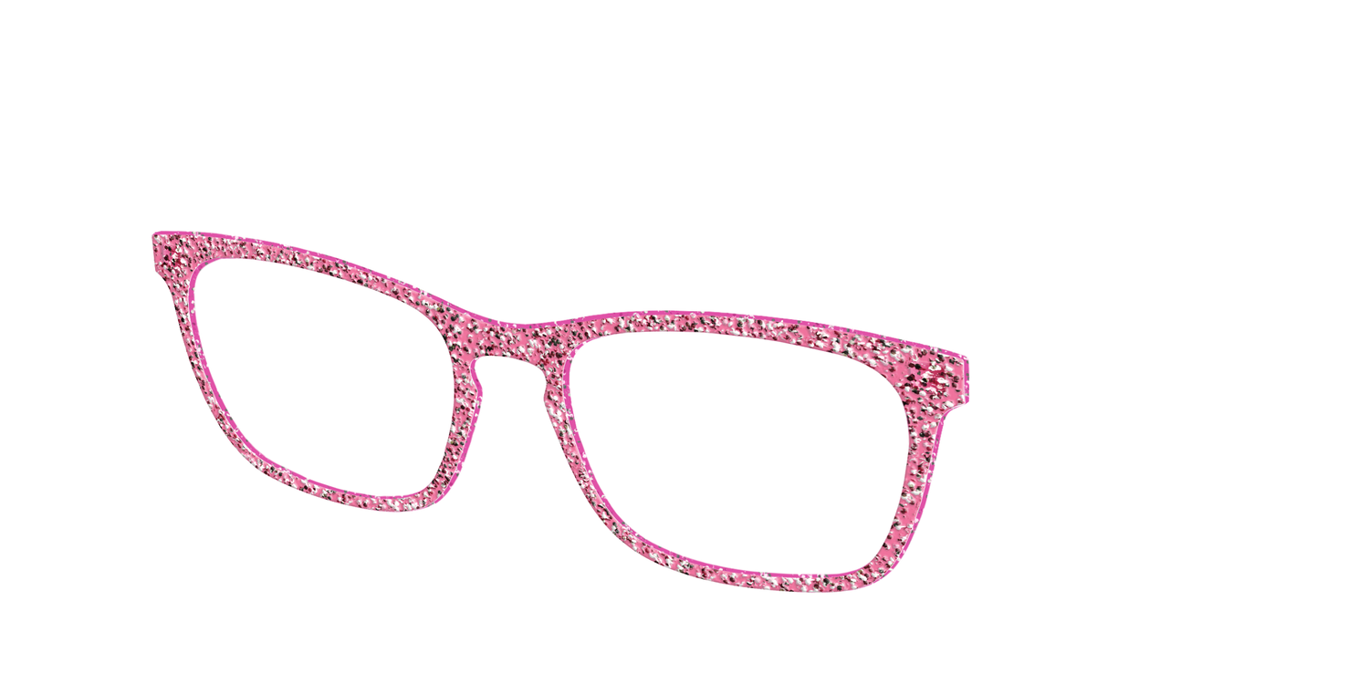 The Hot Pink Sparkle - Angle Top Image - Pair Eyewear