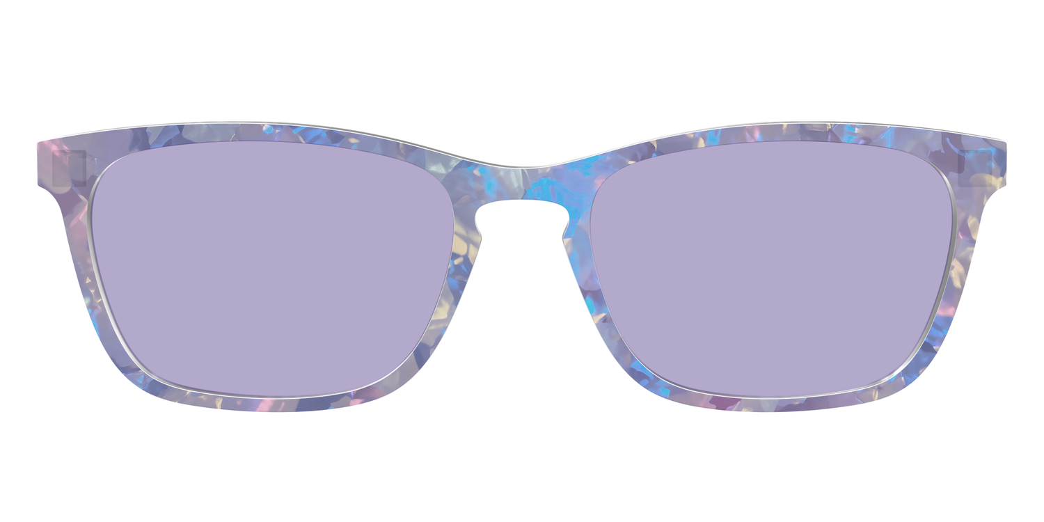 The Lavender Pearl Tort With Celestial Purple Lens - Front Top Image - Pair Eyewear