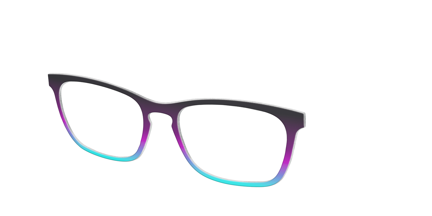 The Licorice to Seafoam Gradient - Angle Top Image - Pair Eyewear