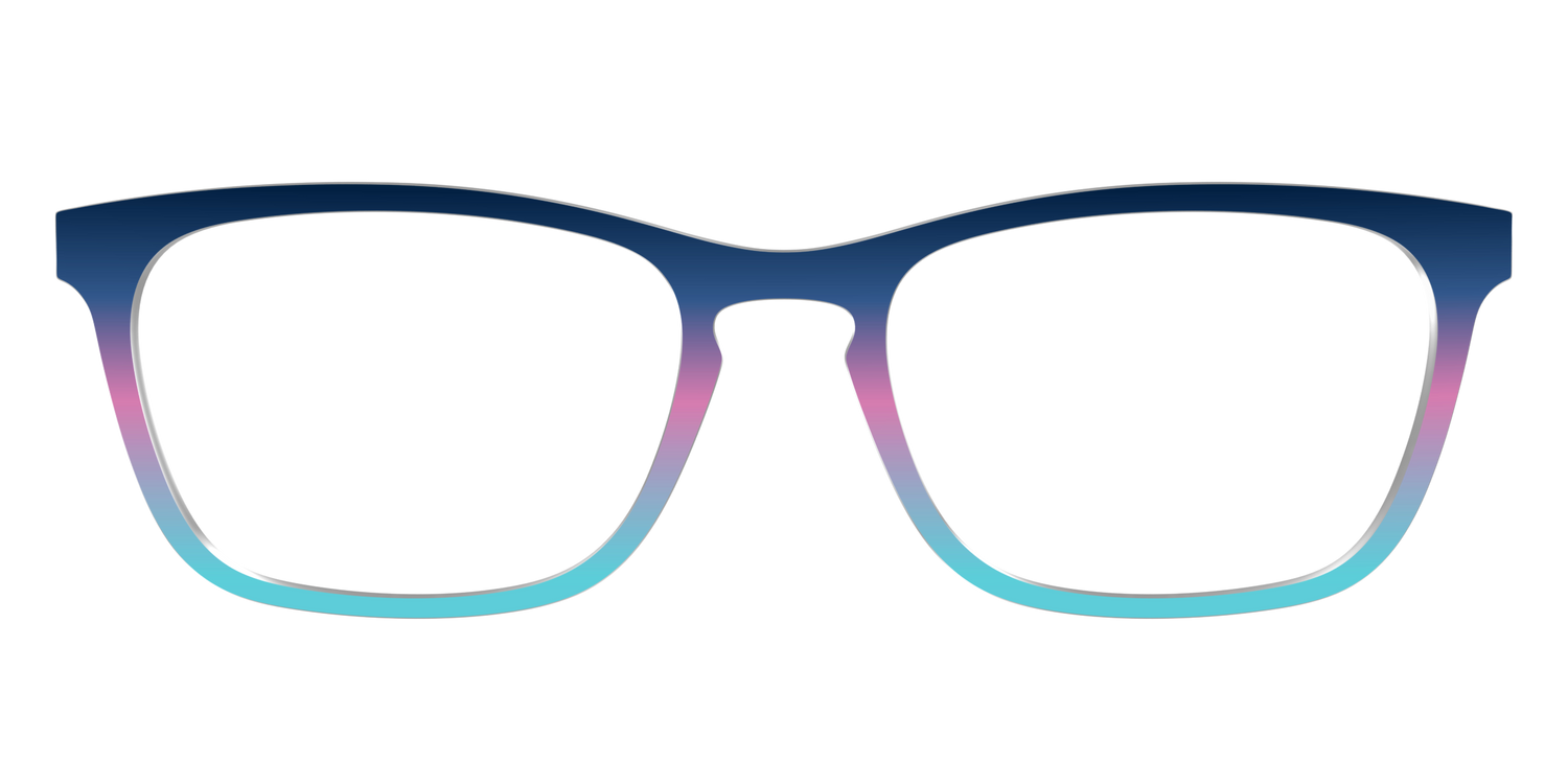 The Midnight to Aquamarine Gradient - Front Top Image - Pair Eyewear