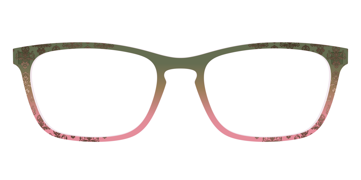 The Olive to Rose Trellis with Champagne Foil - Front Top Image - Pair Eyewear