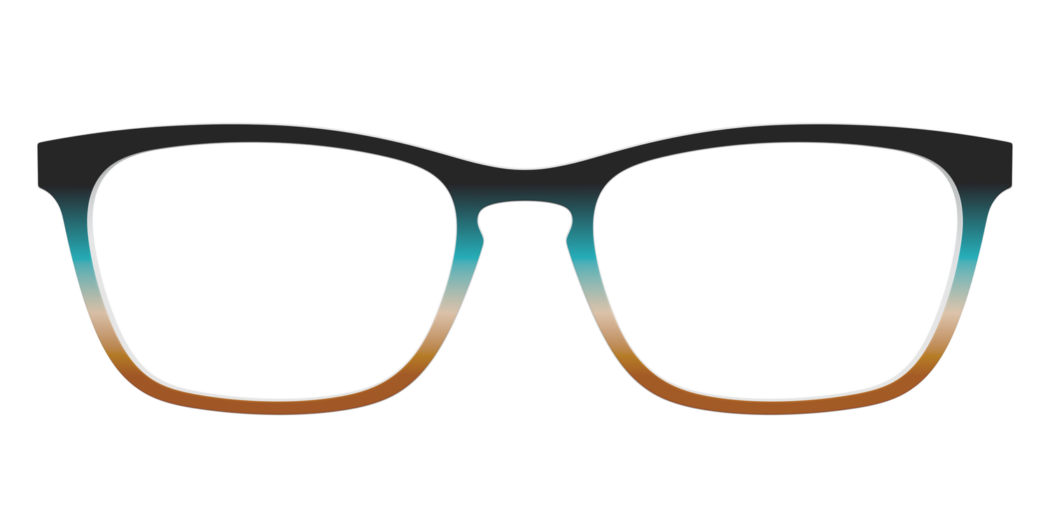 The Onyx to Rust Gradient - Front Top Image - Pair Eyewear