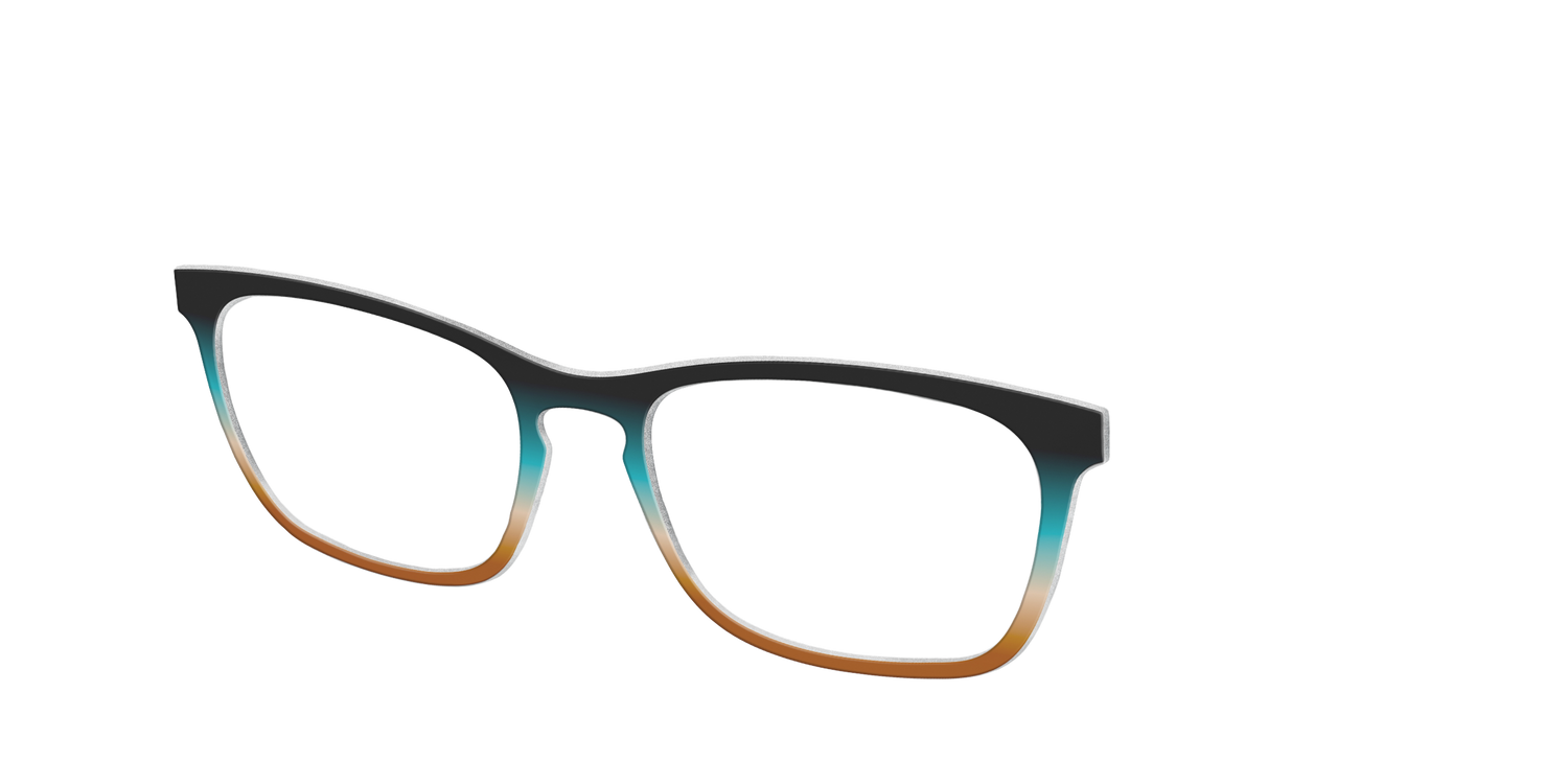 The Onyx to Rust Gradient - Angle Top Image - Pair Eyewear
