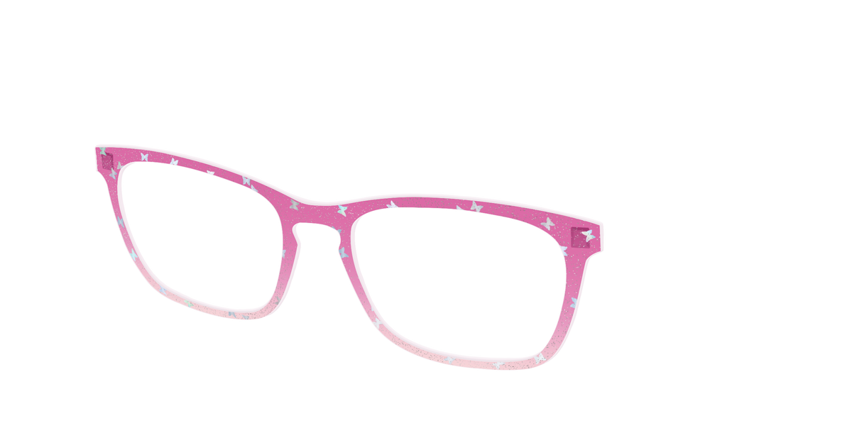 The Pink Butterfly Sparkle Crystal - Angle Top Image - Pair Eyewear