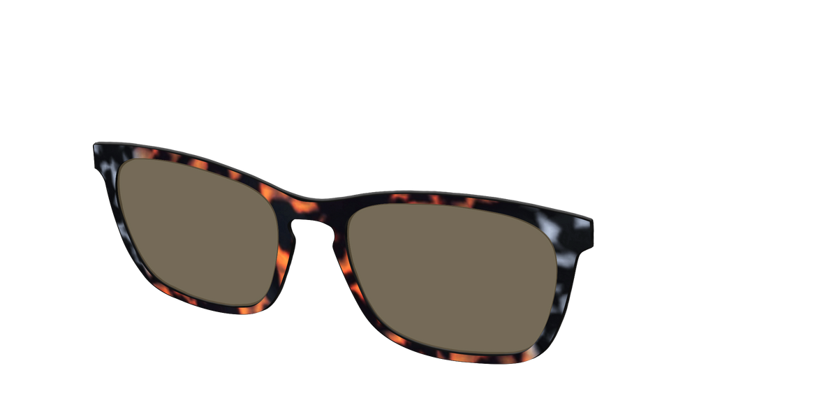 The Polarized Gray & Amber Tortoise Sun Top - Angle Top Image - Pair Eyewear