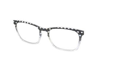 The Rainbow Foil Hearts Gradient Crystal - Angle Top Thumbnail - Pair Eyewear
