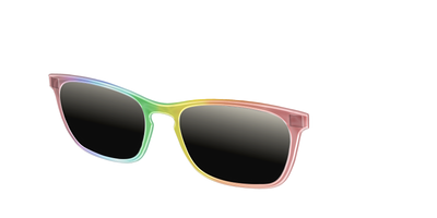 The Polarized Rainbow Gradient Sun Top - Angle Top Thumbnail - Pair Eyewear