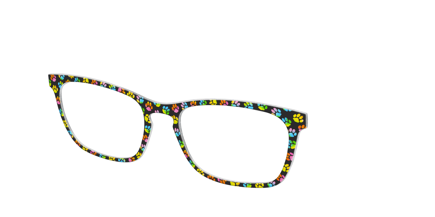 The Rainbow Paw Print - Angle Top Image - Pair Eyewear