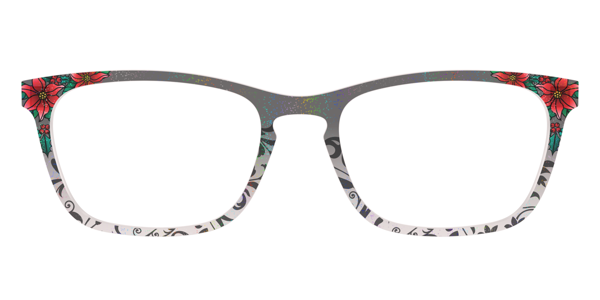 The Romantic Poinsettia Holographic Crystal - Front Top Image - Pair Eyewear