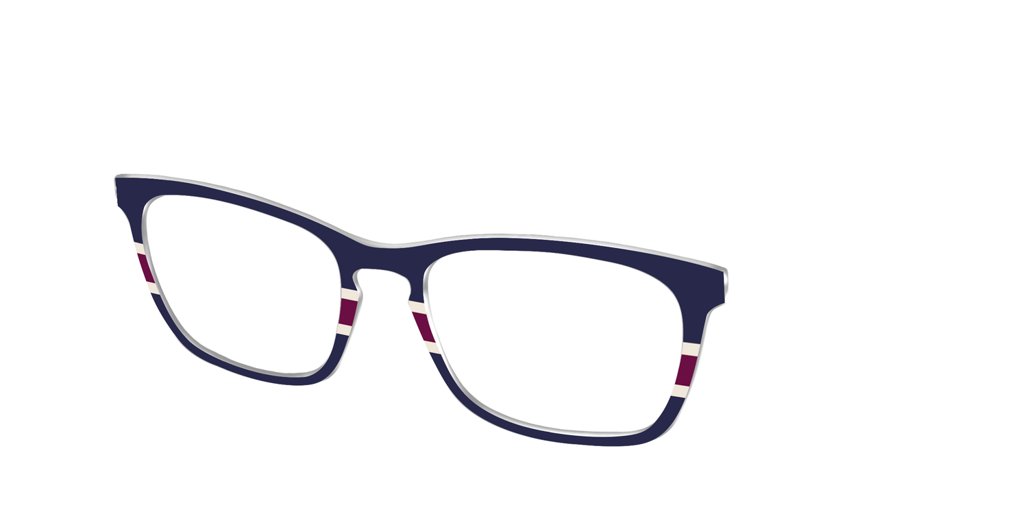 The Rugby Stripes - Angle Top Image - Pair Eyewear