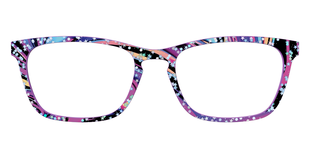 The Vaporwave Marble with Star Glitter - Front Top Image - Pair Eyewear