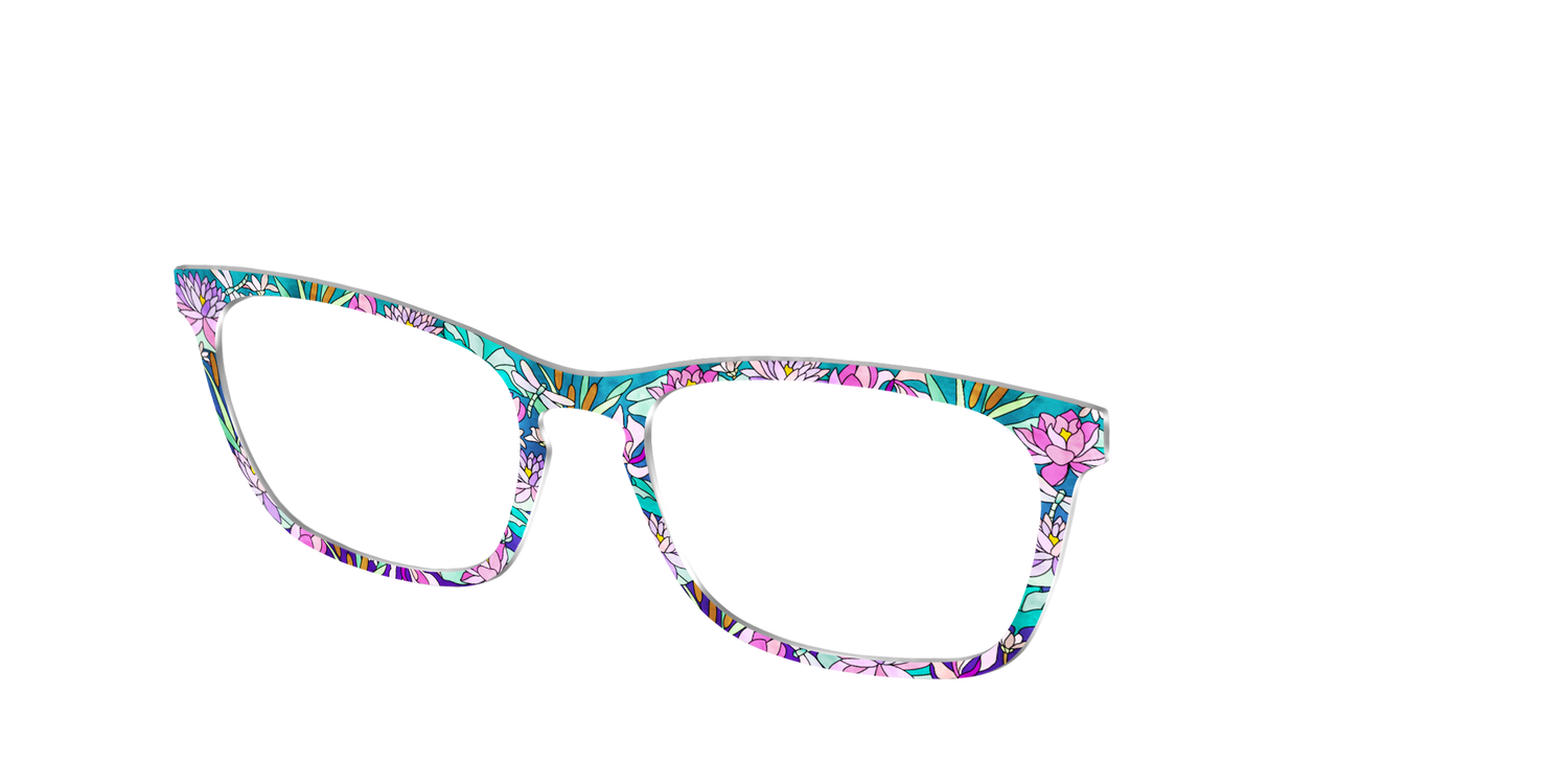 The Water Lily Stained Glass - Angle Top Image - Pair Eyewear
