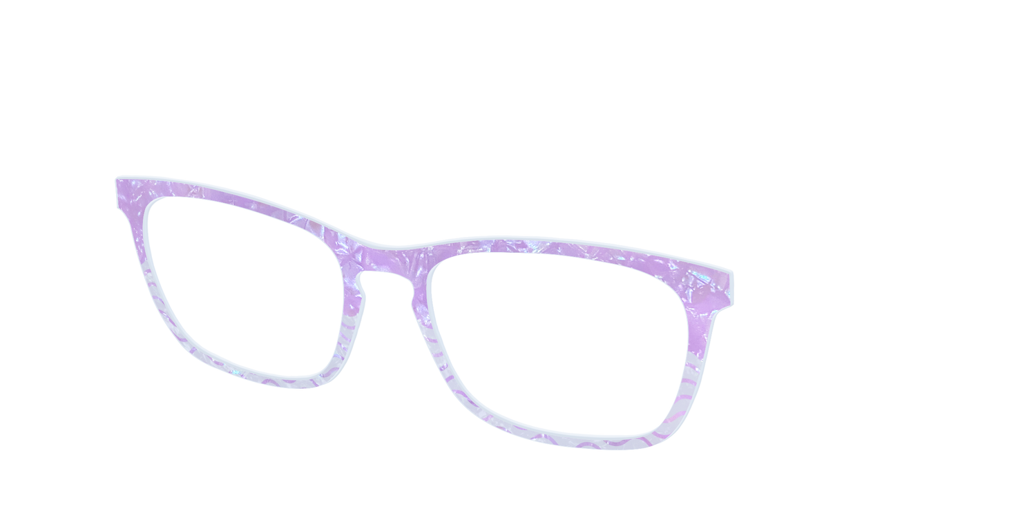 The Wavy Pearl Crystal Split - Angle Top Image - Pair Eyewear