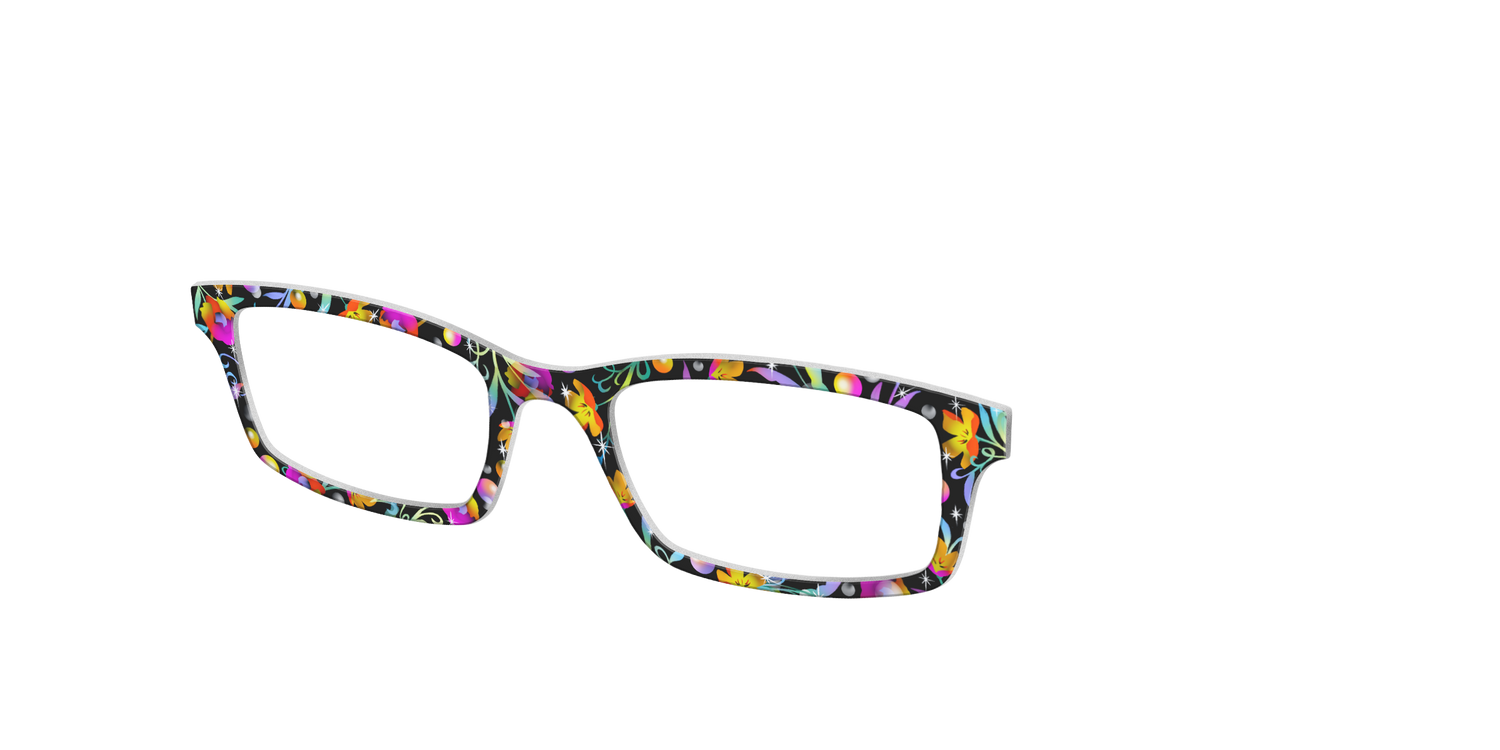 The Airbrushed Floral - Angle Top Image - Pair Eyewear
