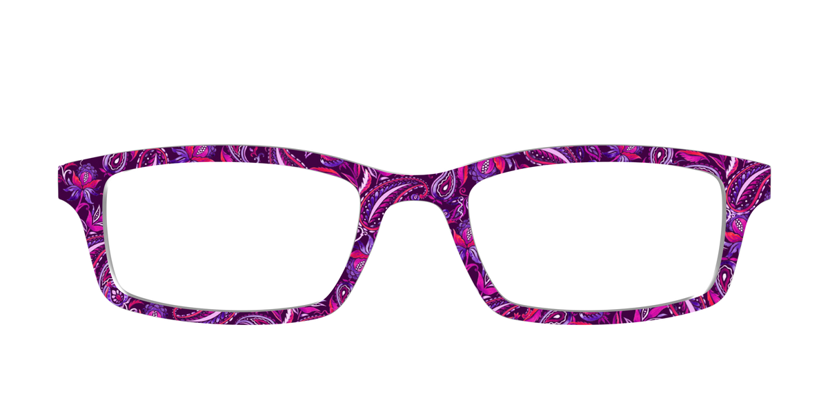 The Aubergine Paisley - Front Top Image - Pair Eyewear