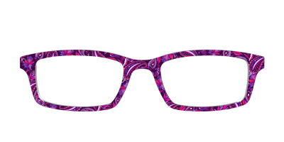 The Aubergine Paisley - Front Top Thumbnail - Pair Eyewear