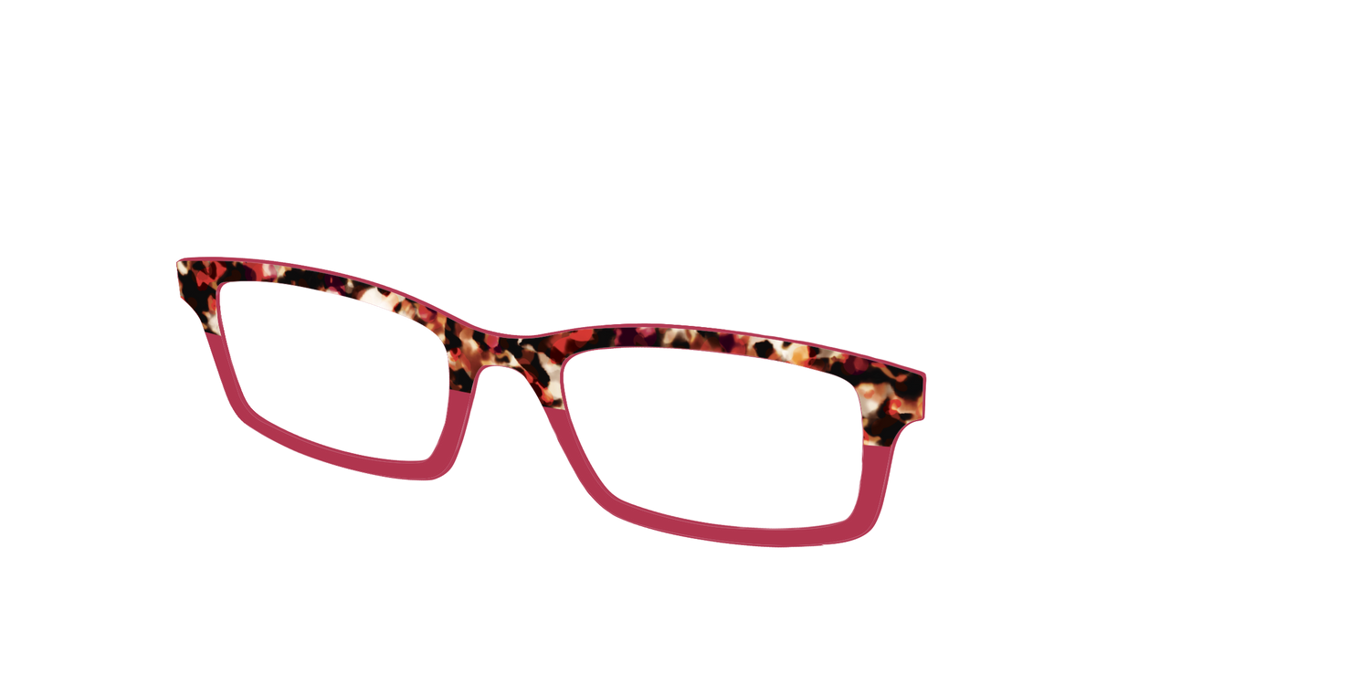 The Auburn Tortoise Crystal Split - Angle Top Image - Pair Eyewear