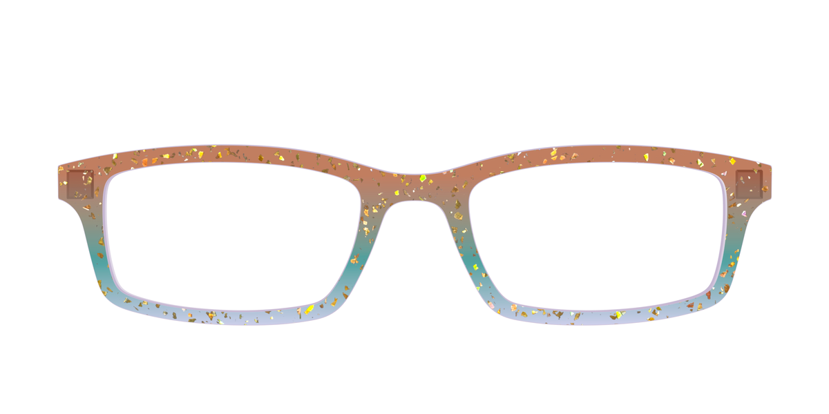 The Autumnal Gradient Crystal with Gold Flakes - Front Top Image - Pair Eyewear