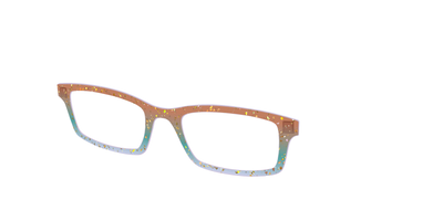 The Autumnal Gradient Crystal with Gold Flakes - Angle Top Thumbnail - Pair Eyewear
