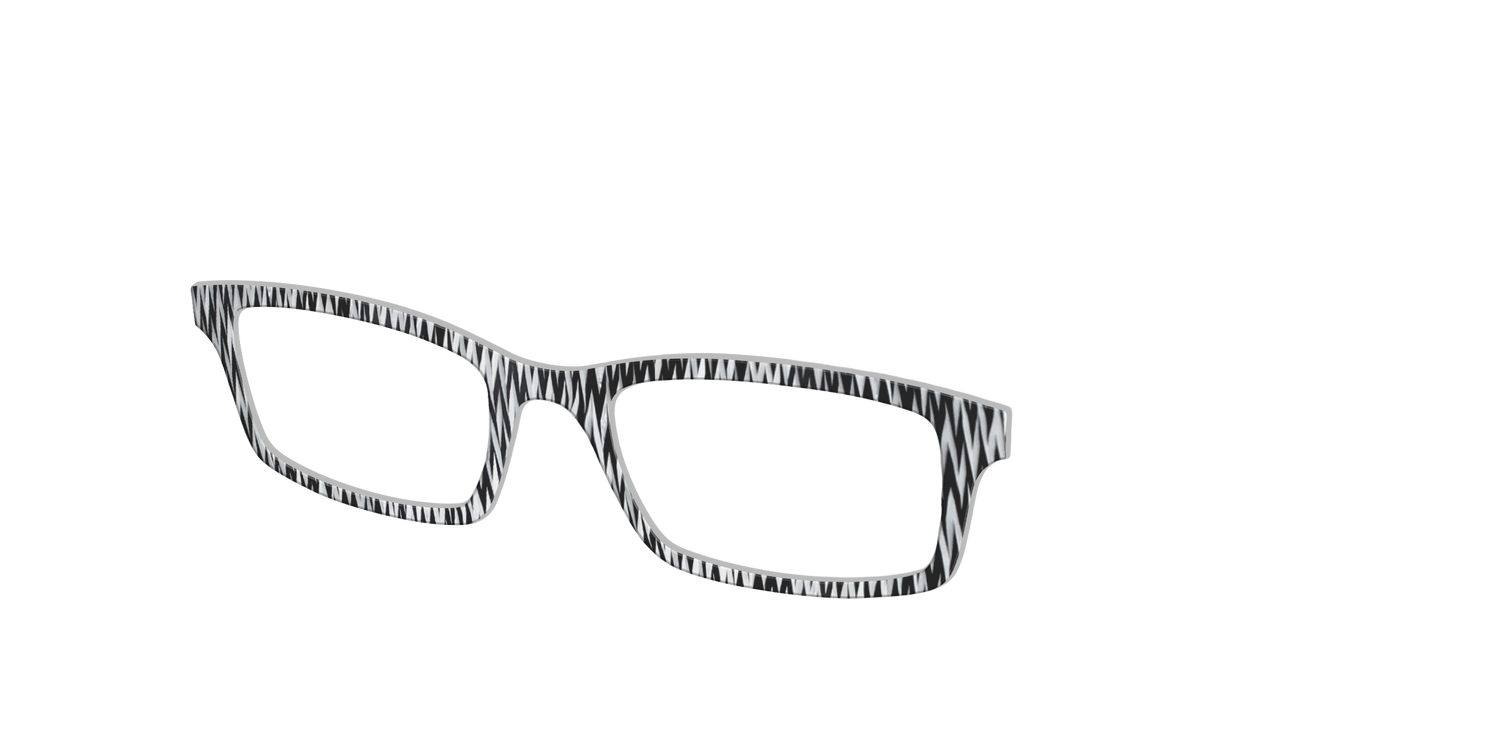 The B&W Chevron - Angle Top Image - Pair Eyewear