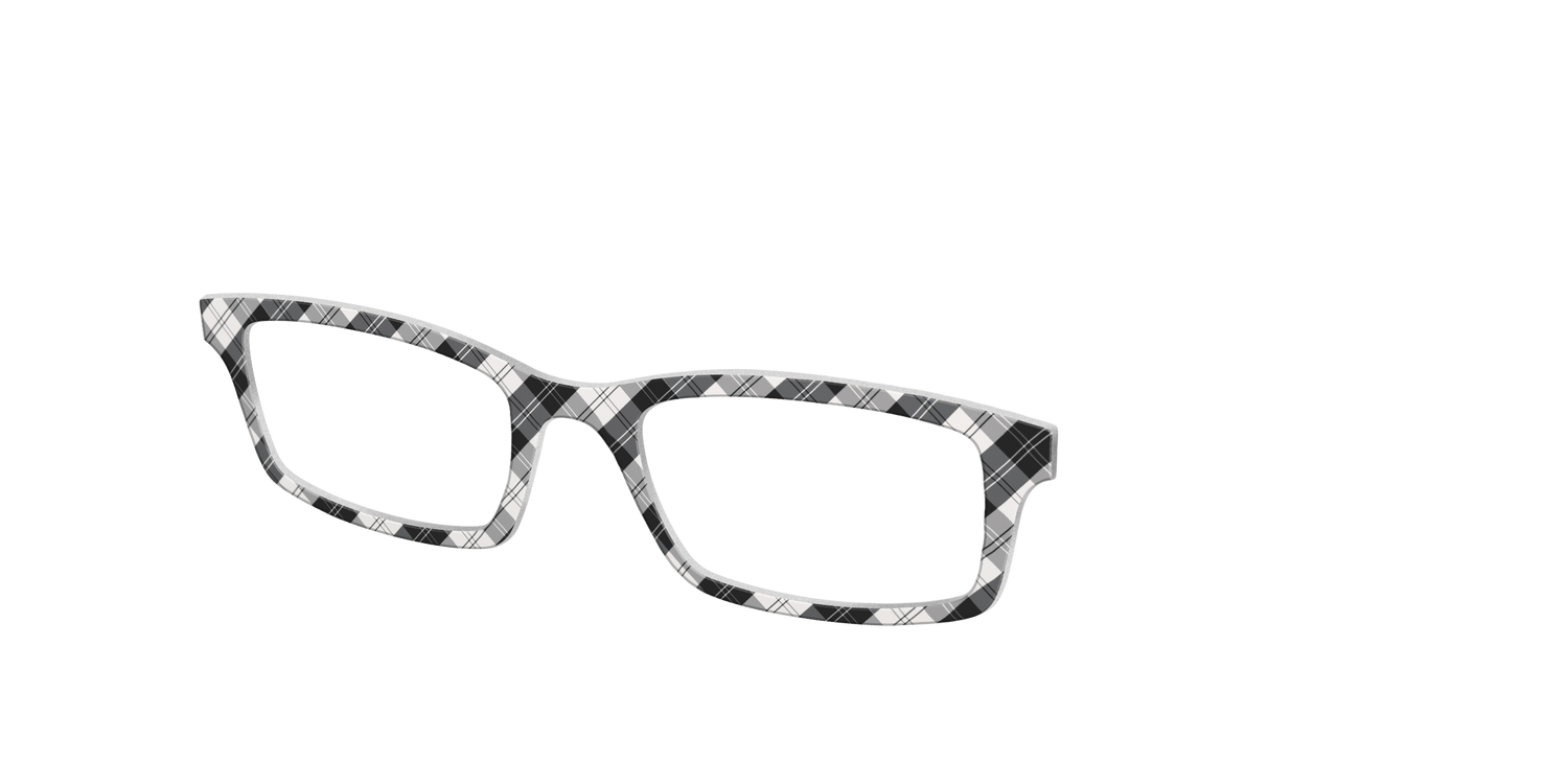 The B&W Plaid - Angle Top Image - Pair Eyewear