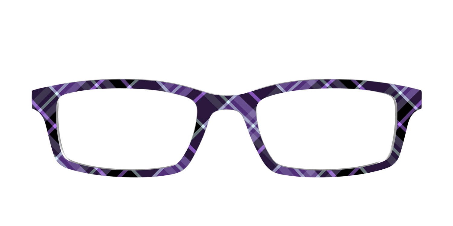 The Blackberry Plaid - Front Top Image - Pair Eyewear