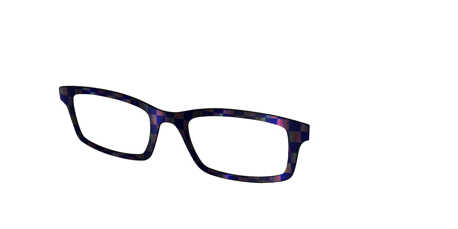 The Black Holographic Check - Angle Top Image - Pair Eyewear