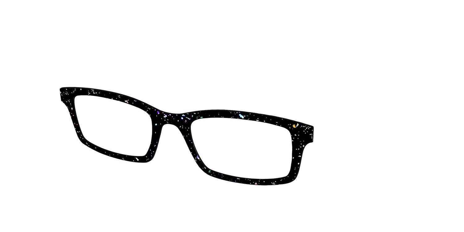 The Black Holographic Flakes - Angle Top Image - Pair Eyewear